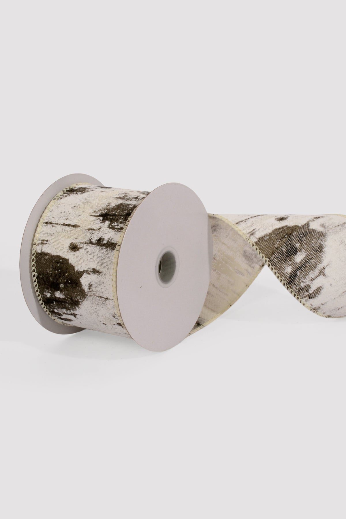 2.5" X 10Yds Wired Birch Tree Canvas Ribbon