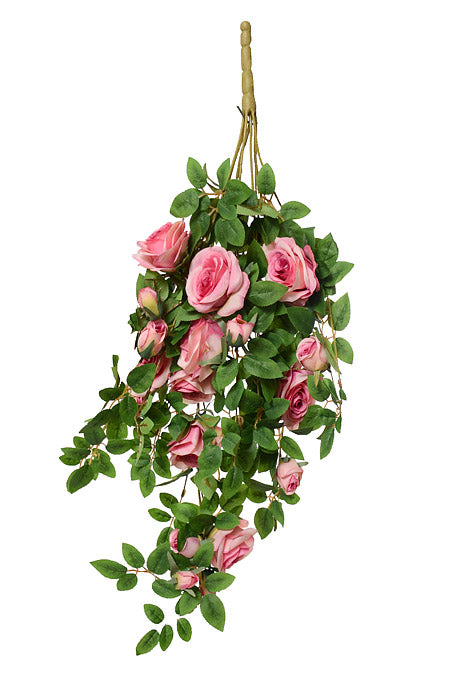 33.5" Rose Hanging Bush Pink