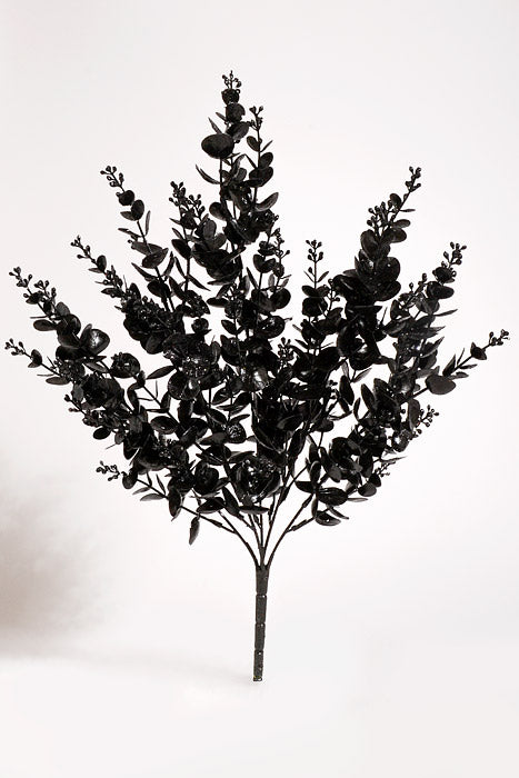 20" Eucalyptus with Glitter Black