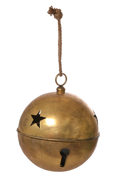 16" Jingle Bell Ornament Champagne/Gold