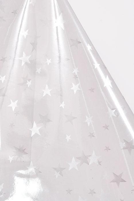 30" X 100Ft Star Krystal Phane Roll Silver/Clear