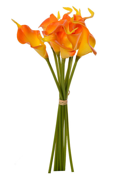 14" Calla Lily Bundle Orange
