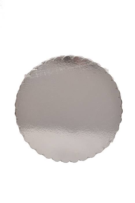 14" Foil Covered Cake Board Silver Pkg/10