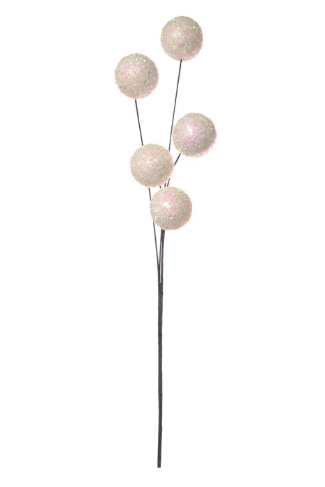 34.5" Glitter Ball Spray (White)