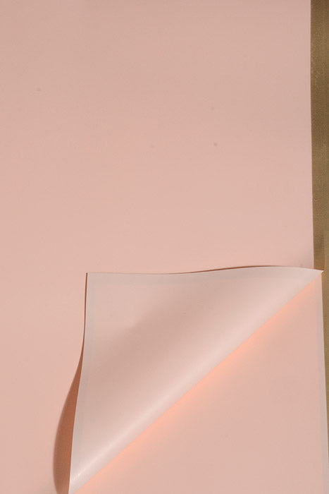 22.5" Gold Edge Flower Wrap Paper Peach Pkg/20