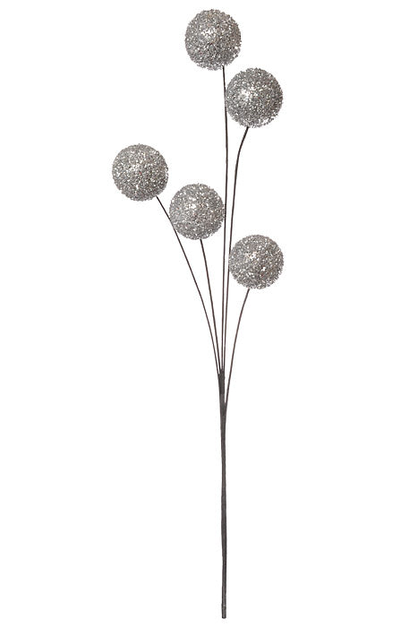 34.5" Glitter Ball Spray (Silver)