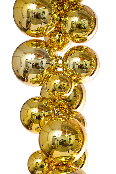 8.6 Ft Shiny Ball Garland Gold