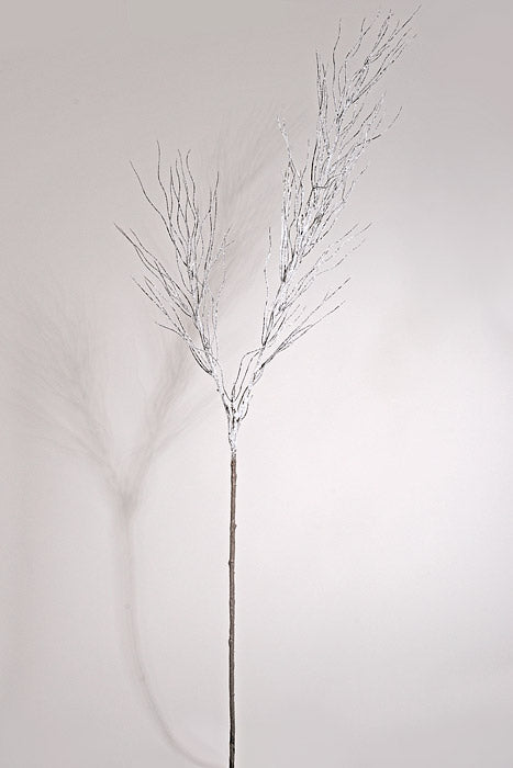 51" Snowed Twig Spray Brown/White