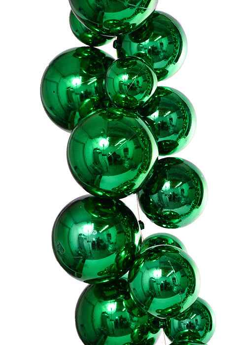 8.6 Ft Shiny Ball Garland Green