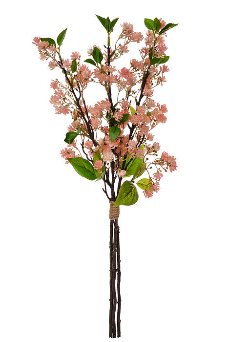 24" Silk Mini Blossom Bundle Pink