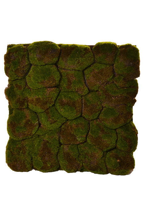 19.5 x19.5" Faux Moss Matt Green/Brown