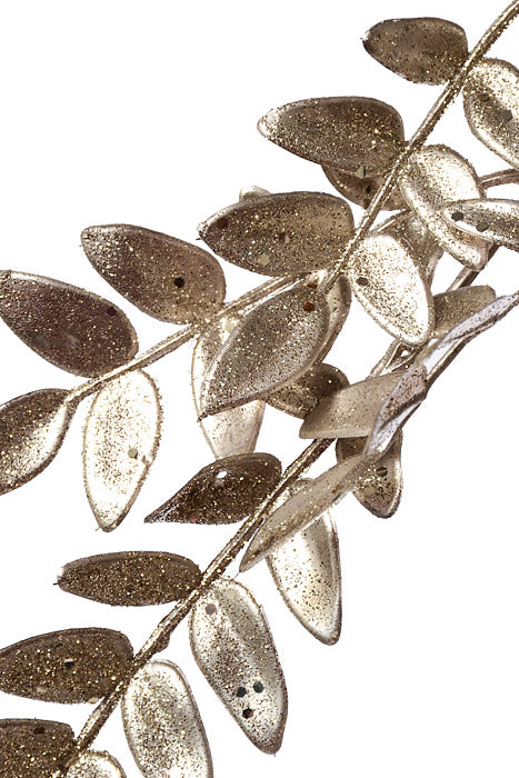 6Ft Glitter Ash Garland Platinum