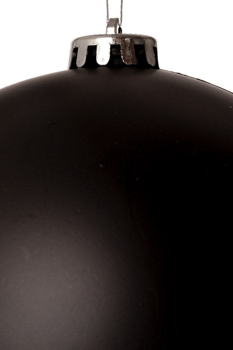 150Mm Matte Plastic Ball Ornament (Black)