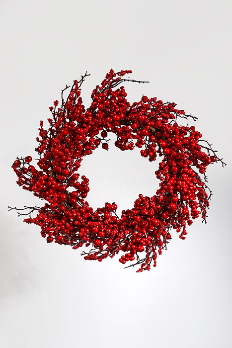 20" Berry Wreath Red