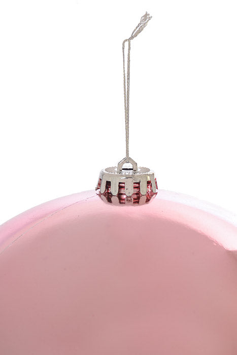 200Mm Shiny Plastic Ball Ornament Light Pink