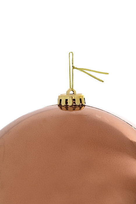 200Mm Shiny Plastic Ball Ornament Chocolate