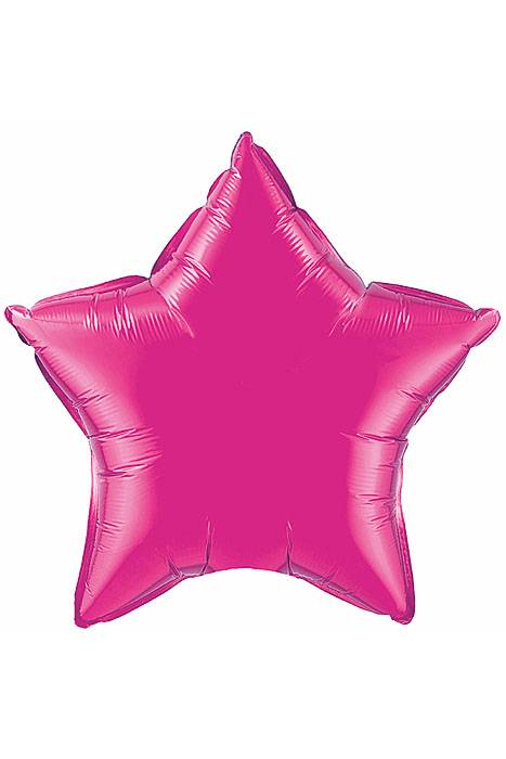 20" Star Foil Balloon Magenta Pkg/10