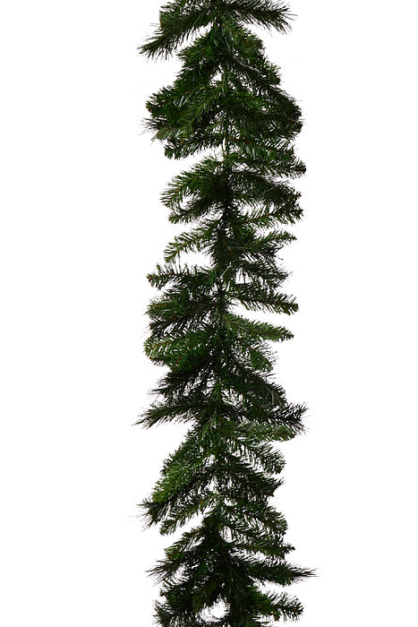 9Ft X 12" Duluxe Evergreen Garland Green