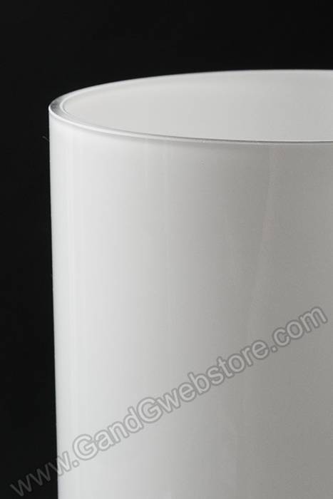 5.75" X 15.5" Glass Cylinder Vase White