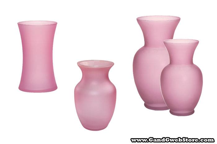 8" Rose Vase Matte Blush Rose