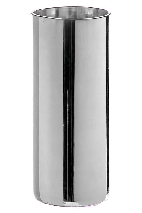 5" X 12" Cylinder Glass Vase Silver