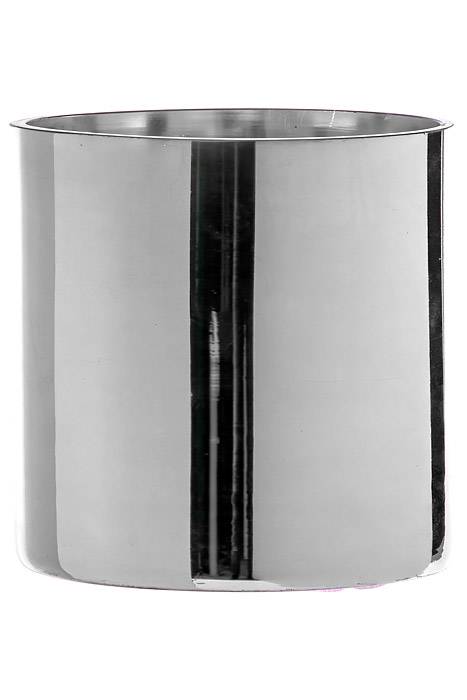 6" X 6" Cylinder Glass Vase Silver