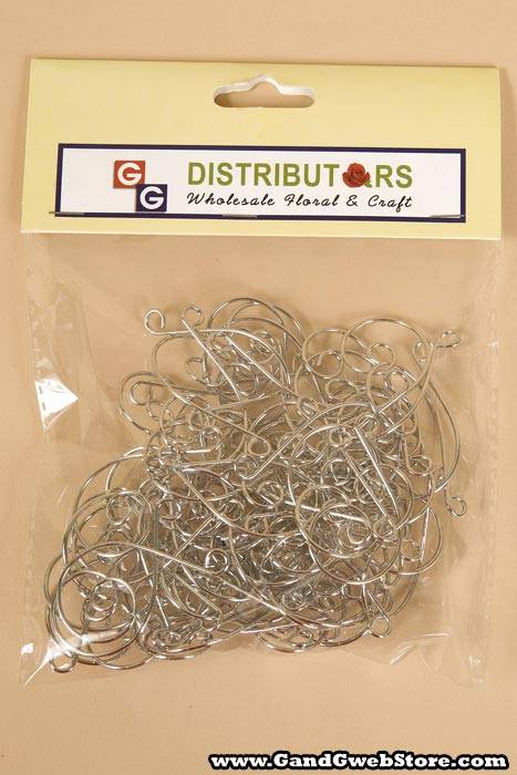 4cm "s" Wire Hoop Pkg/72