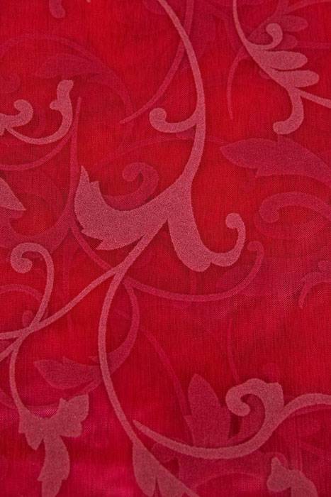 54" X 3yds Sheer/flocked Damask Sheet Fuchsia