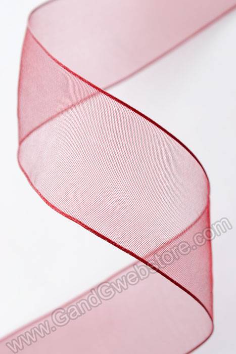 1.5" X 25yds Encore Wired Ribbon Burgundy