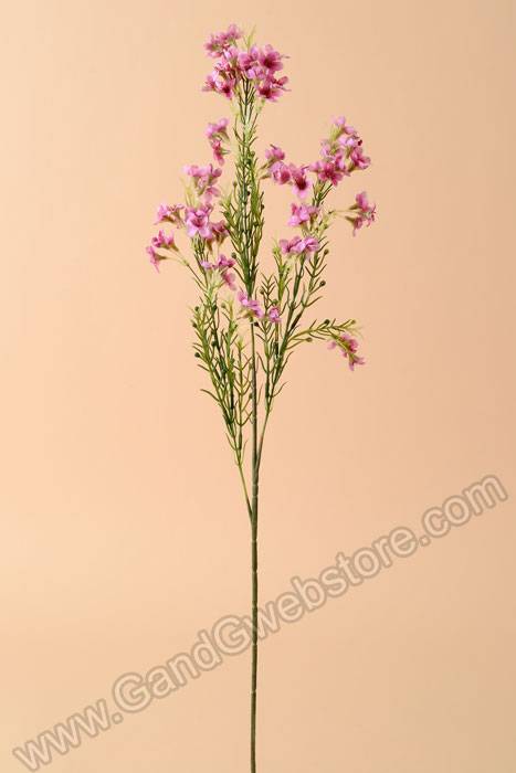 27" Silk Waxflower Spray Mauve/pink