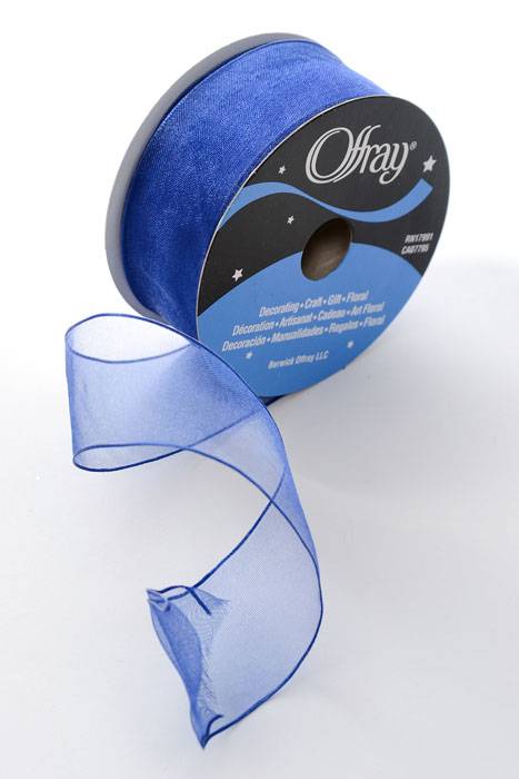 1.5" X 25yds Encore Wired Ribbon Royal Blue