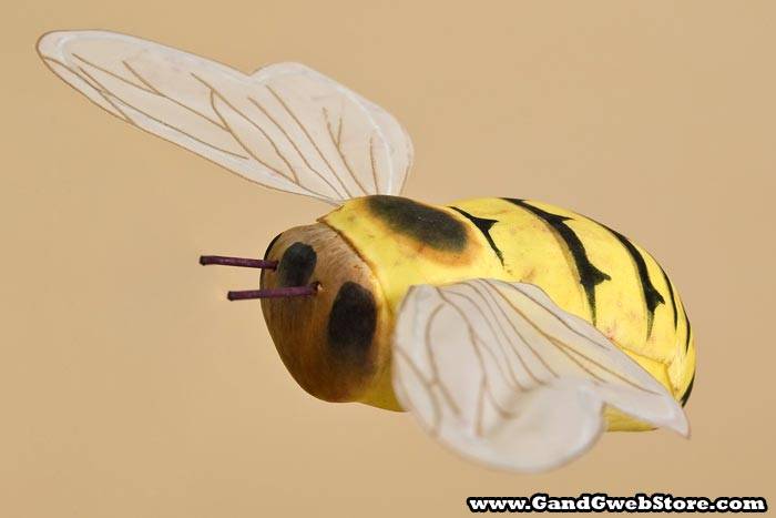 5" Jumbo Bees Yellow Pkg/6