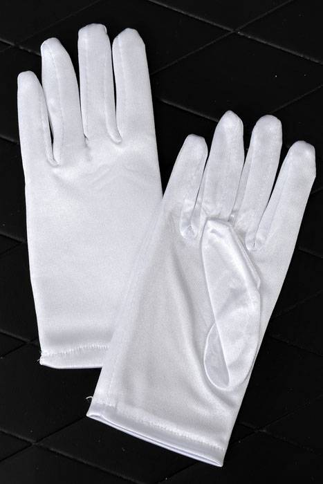 7" Satin Glove White