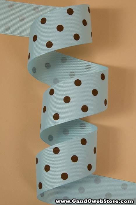 1-1/2" X 17yds Grosgrain Light Blue/turftan