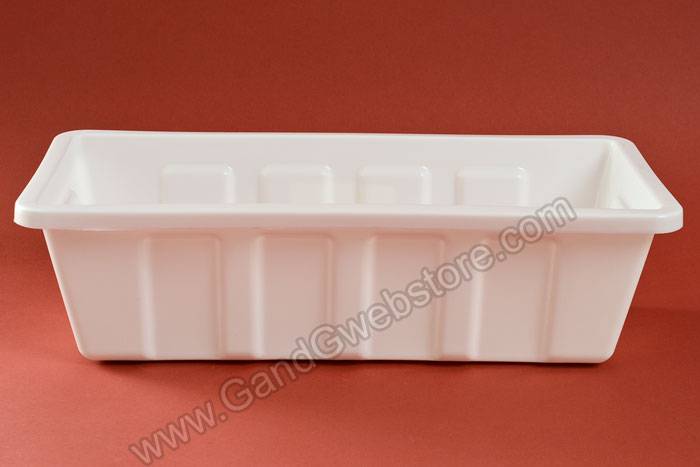 17.60" X 7.75" Plastic Flower Box White