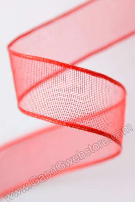 5/8" X 25yds Encore Wired Ribbon Red