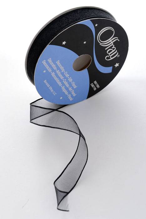 5/8" X 25yds Encore Wired Ribbon Black