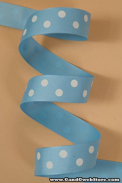 7/8" X 17yds Grosgrain Light Blue Mist