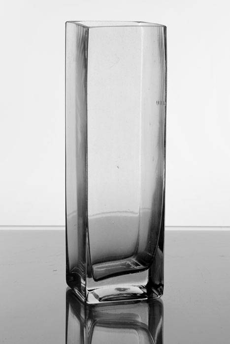 2.5" X 2.5" X 8" Square Glass Vase Clear