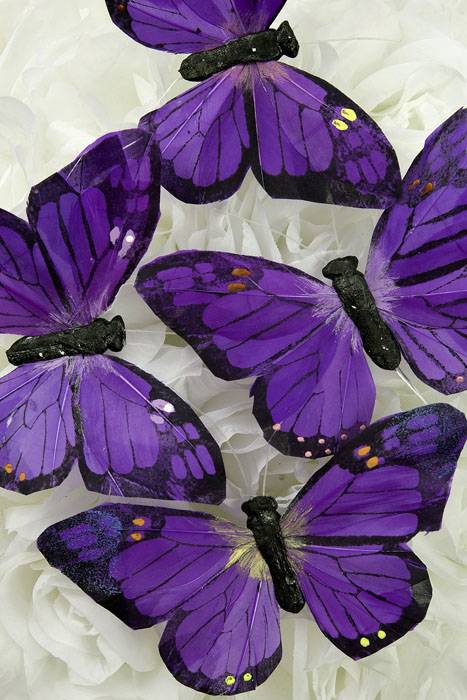 5" Butterfly Purple Pkg/12