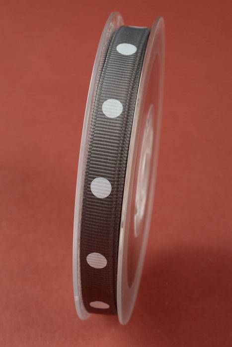 3/8" X 17yds Grosgrain Grey