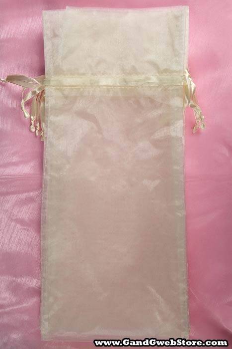 6.5" X 15" Wine Bag Ivory Pkg/12