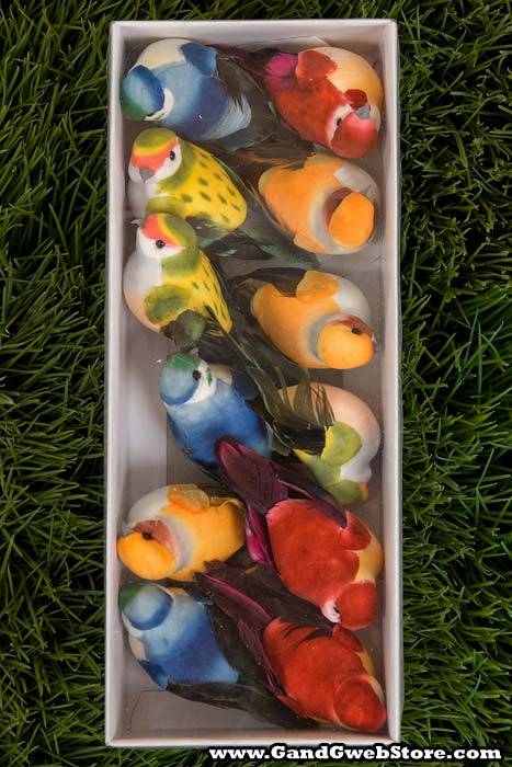 3" Feather Bird Pkg/12