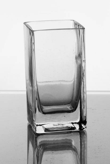 1.75" X 1.75" X 4" Square Glass Vase Pkg/6