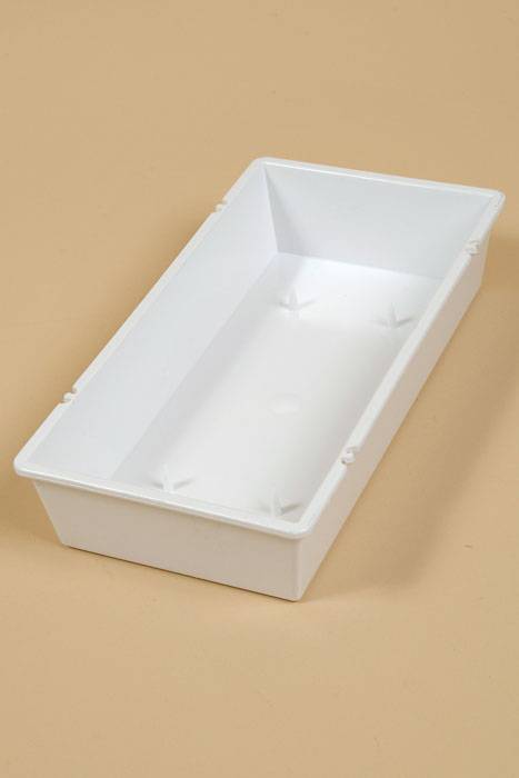 10.25" X 5.25" X 2" Rectangle Container White Pkg/6