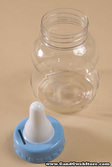8.5" Milk Bottle Blue