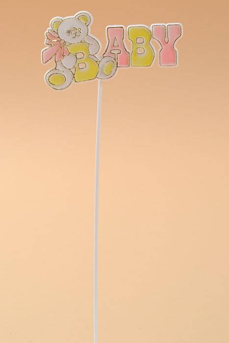 11" Baby Sign Pink/yellow Pkg/12