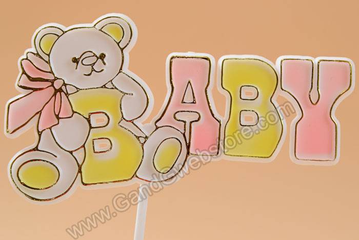 11" Baby Sign Pink/yellow Pkg/12