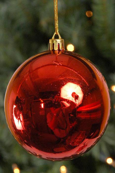 80mm Shiny Plastic Ball Red Bx/6