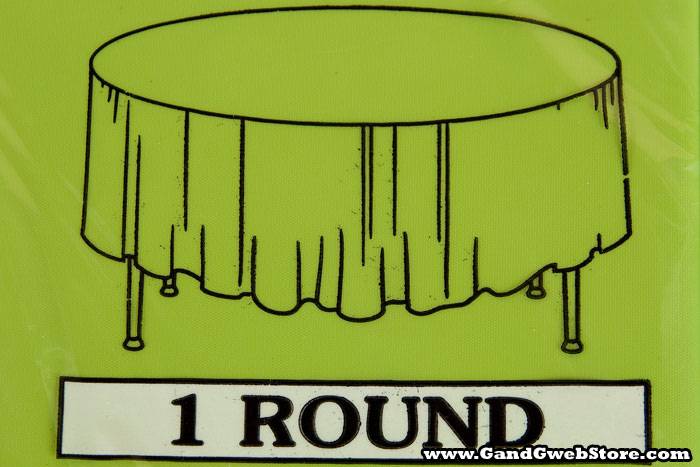 Rectangular/round Plastic Table Cover Lime Green